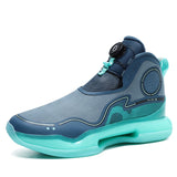 Basketball Shoes Men's Women Kid Basket Boots High-top Hip-hop Sneakers Luminous Training Footwear Mart Lion Blue 4 