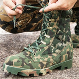 Tactical Military Boots Men's Combat Ankle Boots Green Camouflage Jungle Hiking Hunting Shoes Work Militares MartLion   