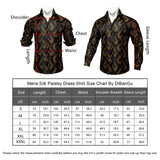 Men's Dress Shirts Black Gold Long Sleeve Formal Button-Down Collar Social Slim Fit Shirt Spring Casual Blouse MartLion   