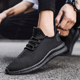 Mesh Men's Shoes Breathable White Sneakers Trendy Lightweight Black Walking Tenis Zapatillas Hombre Mart Lion   