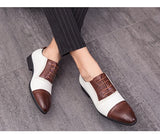 Mix-color Men's Brogue Shoes Leather Dress Low-heel Social zapatos hombre vestir MartLion   