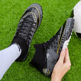 Football Boots High Ankle Children Shoes Outdoor Non Slip Original Men's Sneaker Mart Lion   