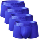 4PCS Boxer Panties Men's Underwear Boxershorts Ropa Interior Hombre Calzoncillos Breathable Hombre Modal Cuecas Mascilinas Mart Lion 445-Blue4PCS M 
