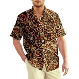 Persia  Paisley Pattern Printing Shirts Men Spiritual Totem Graphic Shirts Clothes MartLion Shirts-ZZY28542 3XL 