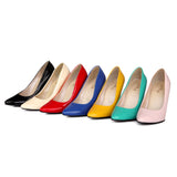 Glamour Blue Beige Women Formal Pumps Classic Stiletto Heels Lady Nude Shoes MartLion   