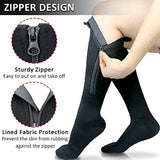  Brothock Medical Zipper Compression Socks Women Men's High Elasticity Nylon Closed Toe Pressure Stocking for Edema Varicose Veins Mart Lion - Mart Lion
