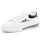 Spring and Summer White Shoes Air Cushion Version Shoes Four Seasons Height Increasing Insole Sports Casual Mart Lion   