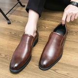 Men's Retro Shoes Slip-on Loafers Male Business Shoes Light Dress Driving Shoes Monk Shoes MartLion   