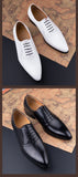 Oxford Brogue Formal Dress Leather Shoes Men's Shoes Handmade Genuine Leather Shoes Original Leather MartLion   