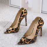 Liyke Shoes Pumps Women Leopard Print Pointed Peep Toe Stripper Heels Party Female Sandals Stiletto Zapatos Mujer Mart Lion   