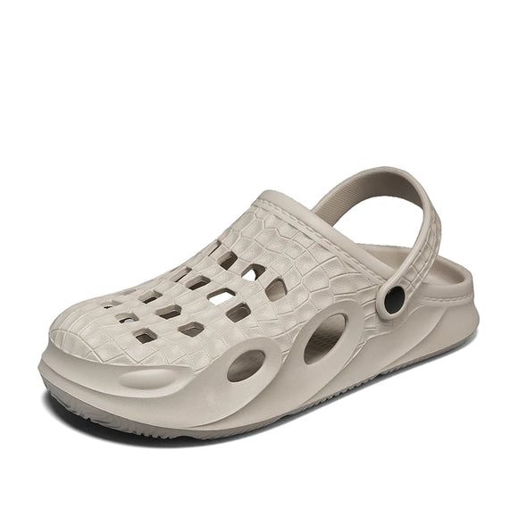 Outdoor Men's Shoes Retro Wear-Resistant Waterproof Summer Sandals Thick Bottom Rock Pattern Beach Slipper MartLion Khaki 12 