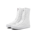 Casual Elevated Canvas Shoes with Inner Zipper Mid Sleeve Women's Women Sneakers MartLion   