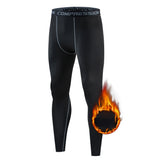 3pcs Gym Thermal Underwear Men's Clothing Sportswear Suits Compression Fitness Breathable quick dry Fleece men top trousers shorts MartLion trousers S 