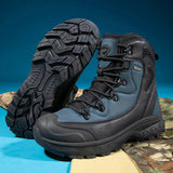 Men Leather Boots Mens Desert Waterproof Work Safety Shoes Climbing Hiking Ankle Men Outdoor Boots MartLion