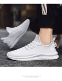 Mesh Men's Shoes Breathable White Sneakers Trendy Lightweight Black Walking Tenis Zapatillas Hombre Mart Lion   