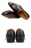 Men's Casual Dress Shoes Classic Oxfords Formal Modern Social Wedding Dress Sapato Loafer Serpentine Print MartLion   