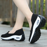 Platform Shoes Sneakers Women Running Breathable Mesh Slip-On Sports MartLion   