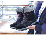 Women Boots Waterproof Snow Boots Warm Plush Winter Shoes Mid-calf Non-slip Winter Female MartLion   