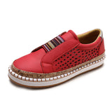 Women's Sneakers Autumn Vulcanized Shoes Hollow Out Casual  Ladies Slip on Elastic Breathable Footwear MartLion red 42 