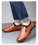 Leather Shoes Men's Spring Casual Soft-Soled Non-Slip Breathable All-Match Footwear Loafers Zapatos Mart Lion   