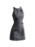Summer Old Money Mori Girl Sleeveless Mini Dress Women MartLion Black M 