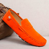 Suede Leather Penny Peas Loafers Men's Women Boys Driving Shoes Moccasins Slip on Flats Designer Loafers Pink MartLion   