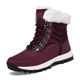 Women Snow Boots Female Winter Casual Shoes Outdoor Youth Mid-Calf Boots Waterproof Plush Ladies Cotton-padded Shoes MartLion   