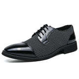 British Style Men's Dress Shoes Formal Antumn Patent Leather Buckle Strap Oxfords Mart Lion Black white 6.5 