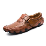Men's Loafers Shoes Formal Moccasins Flats Luxury Social Elegant Summer Casual Driving MartLion Brown 1 38 
