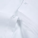 Men's Long Sleeve Standard-fit Solid Basic Dress Shirt Patch Single Pocket Formal Social White Work Office Mart Lion   