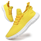 Men's Sneakers Ultralight Breathable Sneakers Casual Platform Jogging MartLion yellow C875 39 CHINA