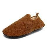 Men's Shoes Winter Slippers Indoor House Couples Plush Slipper Loafers MartLion brown 3301 36-37 CHINA