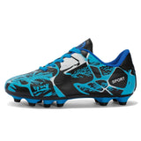 Boots Men's Soccer Cleats Football Shoes Outdoor Soccer Trainning Women Soccer Studded MartLion 163 C blue 35 