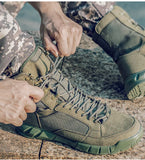 Men's Outdoor Desert Tactical Boots Army Green Ultralight Breathable Spring Autumn Hiking Training Shoes Combat Military MartLion   