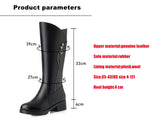 Women's Leather Female Ladies Boots Platform Snow Wool Plush Fur Warm Winter Mid Heel Zipper MartLion