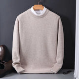 Sweater O-neck Pullovers Men's Loose Knitted Bottom Shirt Autumn Winter Korean Casual Men's Top MartLion Camel color M 