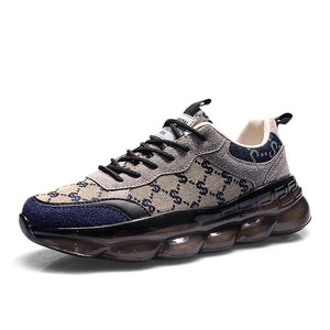 Design Print Platform Sneakers Men's Low Designer Shoes Trainers Lace-up Casual Zapatillas Hombre MartLion gray G8788 39 CHINA