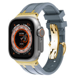 Rubber Strap For Apple Watch Ultra 2 49mm Series 9 8 7 45mm Soft Sports Band For iWatch 6 5 4 SE 44mm 42mm Silicone Bracelet MartLion   