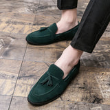 Spring Luxury Men's Tassel Shoes Loafers Shoes Casual Suede Slip on Breathable Moccasins Nubuck MartLion   