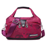 Women Shoulder Bag Oxford Handbag Purses Large Capacity Messenger Bag Single Shoulder Tote 10 Pockets Sac Mart Lion Camouflage Red  