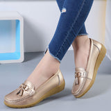 Summer Spring Slip On Flats Shoes Women Flat Casual Ladies Mocassin Femme Moccasins Breathable Zapatos Planos Mart Lion Golden 37 
