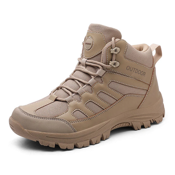  Men's Winter Snow Work Boots Casual Leather Outdoor Thick Sole Desert Military Mountaineering Sports MartLion - Mart Lion