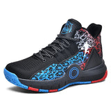 Boys Basketball Shoes Kids Sneakers Breathable Men's Sneakers High-top Basket Trainer Mart Lion Black Blue 803 38 China