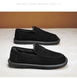 Winter Men's Cotton Shoes Casual Non-slip Flat Lightweight Faux Fur Boots Low Top Snow MartLion   