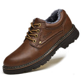 Designer Men's Shoes Casual British Formal Outdoor Waterproof Work Mart Lion Brown-fur 38 