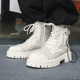 Men's English Style Thick Sole Design Men Boots  Layer Leather Casual Boots