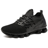 Lightweight Sneaker Breathable Mesh Running Shoes Men's Outdoor Walking Footwear Non-slip MartLion black 39 