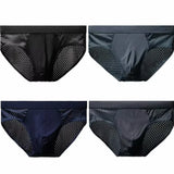 Men's Silk Underwear Briefs Breathable Underwear Bamboo Carbon Fiber Anti-Bacterial MartLion   