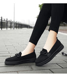 Women's Summer Footwear Slip On Chain Ballet Flats Sneakers Elegant White Nurse Ladies Loafers MartLion   