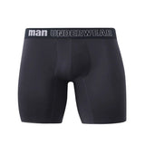 Men's Boxer Shorts Mid Waist Panty Underwear Seamless Bamboo Fiber Boxers Open Crotch Panties MartLion Dark Grey XXL 